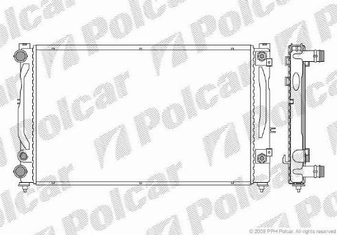 Polcar 132408-4 - Radiateur, refroidissement du moteur cwaw.fr