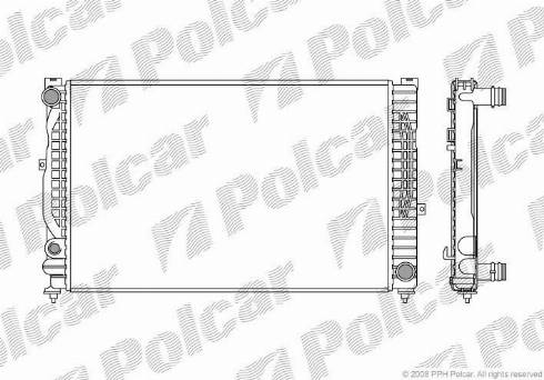 Polcar 132408-5 - Radiateur, refroidissement du moteur cwaw.fr