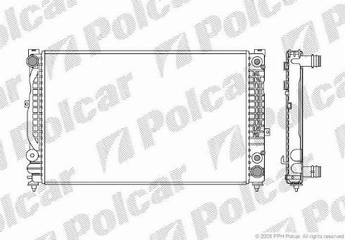 Polcar 1324086X - Radiateur, refroidissement du moteur cwaw.fr