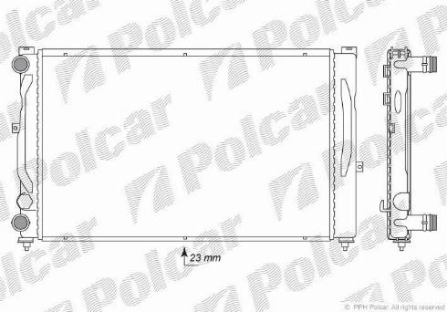 Polcar 13240802 - Radiateur, refroidissement du moteur cwaw.fr