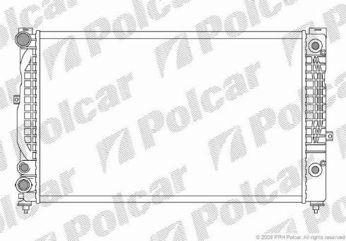 Polcar 132408A8 - Radiateur, refroidissement du moteur cwaw.fr