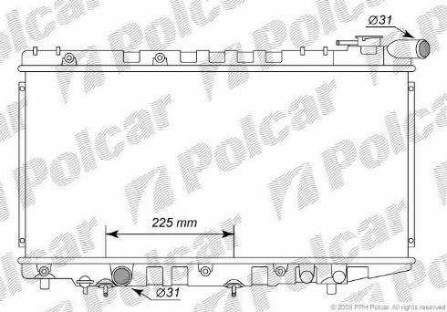 Polcar 810908-K - Radiateur, refroidissement du moteur cwaw.fr