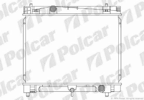 Polcar 810508-1 - Radiateur, refroidissement du moteur cwaw.fr