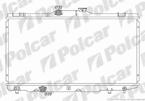 Polcar 811008-5 - Radiateur, refroidissement du moteur cwaw.fr