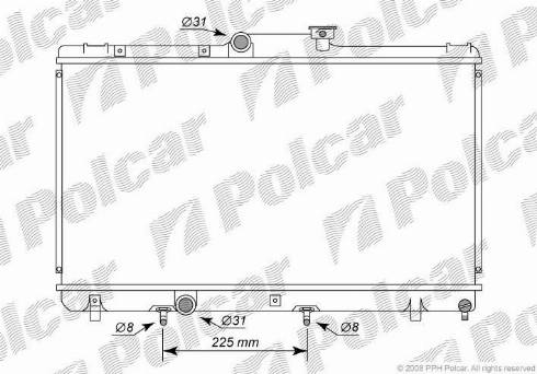 Polcar 811008-2 - Radiateur, refroidissement du moteur cwaw.fr