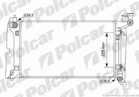 Polcar 8113085K - Radiateur, refroidissement du moteur cwaw.fr