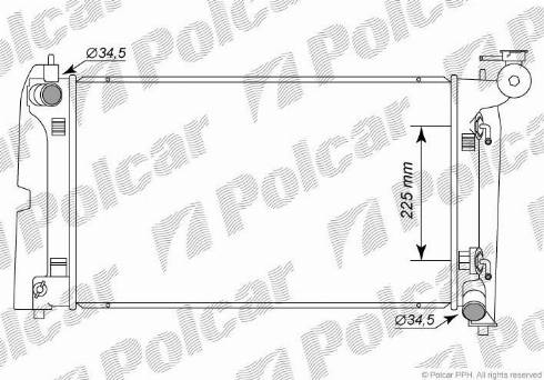 Polcar 811308-5 - Radiateur, refroidissement du moteur cwaw.fr