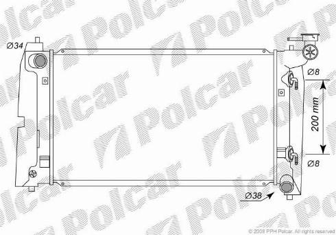 Polcar 8113083K - Radiateur, refroidissement du moteur cwaw.fr