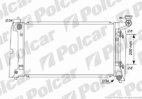 Polcar 811308-3 - Radiateur, refroidissement du moteur cwaw.fr