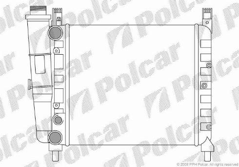 Polcar 301608-9 - Radiateur, refroidissement du moteur cwaw.fr