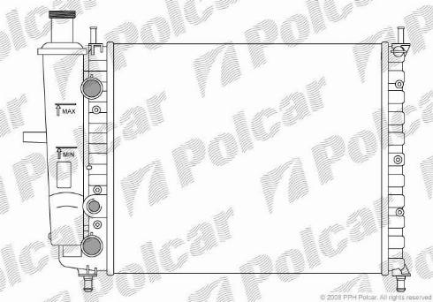 Polcar 301808-1 - Radiateur, refroidissement du moteur cwaw.fr