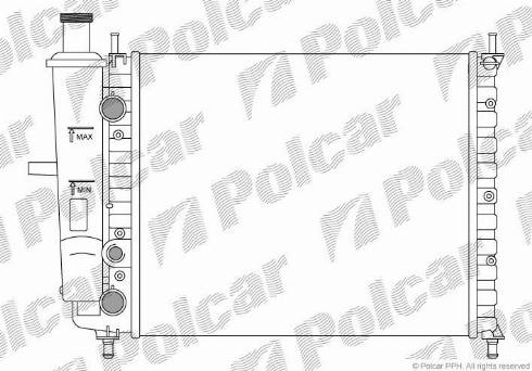 Polcar 301808A1 - Radiateur, refroidissement du moteur cwaw.fr