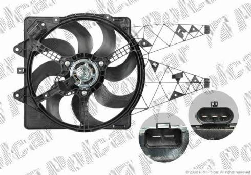 Polcar 302423W4 - Ventilateur, refroidissement du moteur cwaw.fr