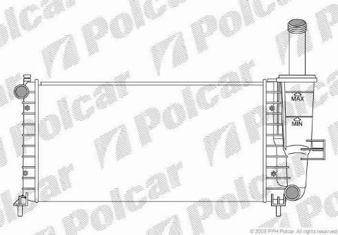 Polcar 302208-1 - Radiateur, refroidissement du moteur cwaw.fr