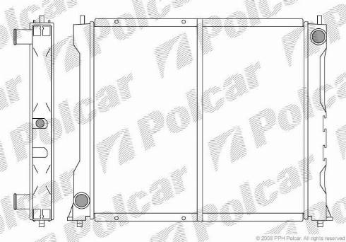 Polcar 381908-6 - Radiateur, refroidissement du moteur cwaw.fr