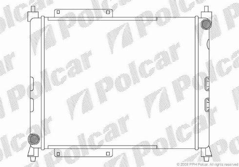 Polcar 381908A6 - Radiateur, refroidissement du moteur cwaw.fr