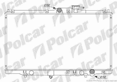 Polcar 381808-1 - Radiateur, refroidissement du moteur cwaw.fr