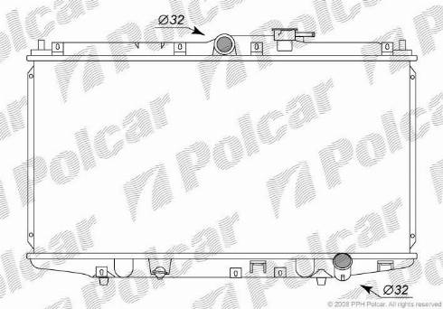 Polcar 3818083K - Radiateur, refroidissement du moteur cwaw.fr