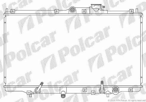 Polcar 3818082K - Radiateur, refroidissement du moteur cwaw.fr