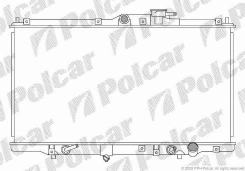 Polcar 381808-2 - Radiateur, refroidissement du moteur cwaw.fr