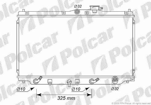 Polcar 381708-4 - Radiateur, refroidissement du moteur cwaw.fr