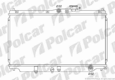 Polcar 381708-3 - Radiateur, refroidissement du moteur cwaw.fr