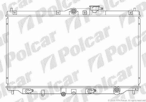 Polcar 3817082K - Radiateur, refroidissement du moteur cwaw.fr