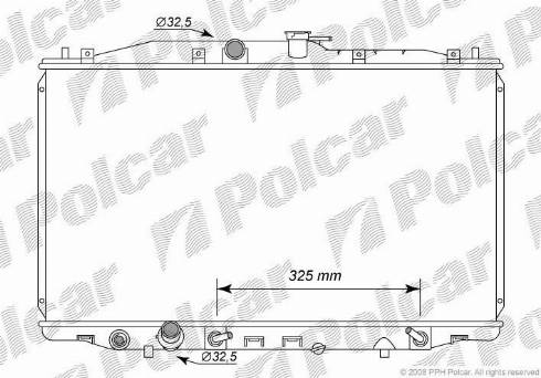 Polcar 3833082K - Radiateur, refroidissement du moteur cwaw.fr