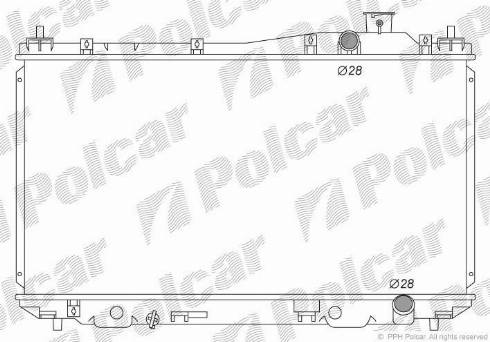 Polcar 3825081K - Radiateur, refroidissement du moteur cwaw.fr