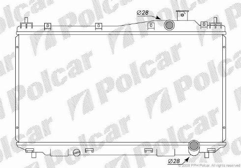 Polcar 382508-1 - Radiateur, refroidissement du moteur cwaw.fr