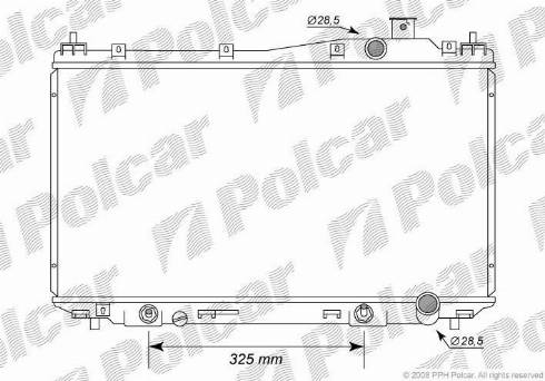 Polcar 382508-2 - Radiateur, refroidissement du moteur cwaw.fr