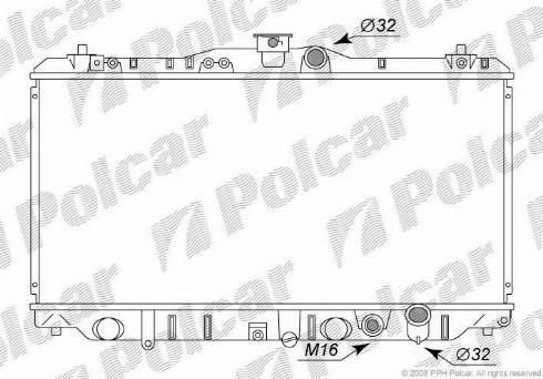 Polcar 3820085K - Radiateur, refroidissement du moteur cwaw.fr