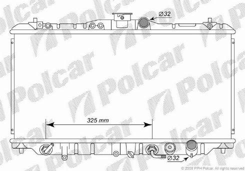 Polcar 3820086K - Radiateur, refroidissement du moteur cwaw.fr