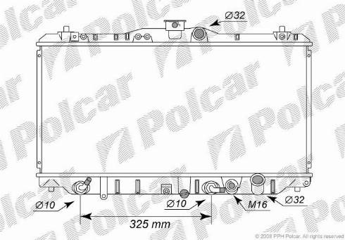 Polcar 3820082K - Radiateur, refroidissement du moteur cwaw.fr