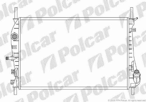 Polcar 321808-5 - Radiateur, refroidissement du moteur cwaw.fr