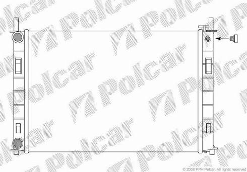 Polcar 321208-3 - Radiateur, refroidissement du moteur cwaw.fr