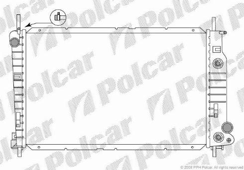 Polcar 321708-4 - Radiateur, refroidissement du moteur cwaw.fr