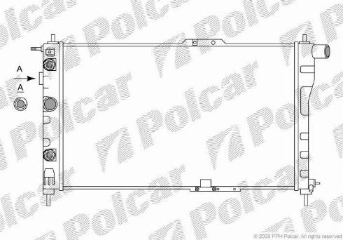 Polcar 291008-2 - Radiateur, refroidissement du moteur cwaw.fr