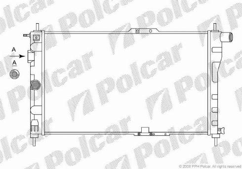 Polcar 291008A1 - Radiateur, refroidissement du moteur cwaw.fr