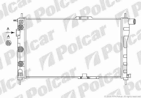 Polcar 291008A2 - Radiateur, refroidissement du moteur cwaw.fr