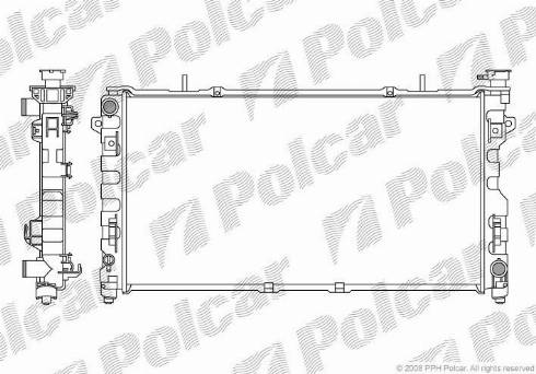 Polcar 2420085K - Radiateur, refroidissement du moteur cwaw.fr