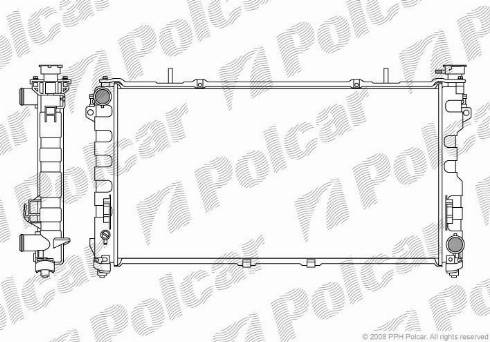 Polcar 2420082K - Radiateur, refroidissement du moteur cwaw.fr