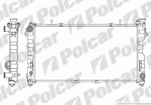 Polcar 242008-2 - Radiateur, refroidissement du moteur cwaw.fr