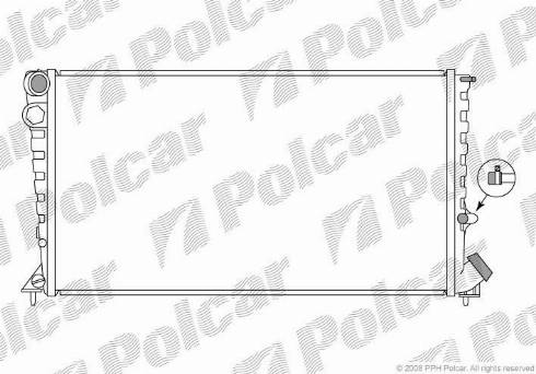 Polcar 235008-6 - Radiateur, refroidissement du moteur cwaw.fr