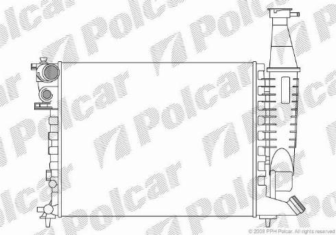 Polcar 235008-1 - Radiateur, refroidissement du moteur cwaw.fr