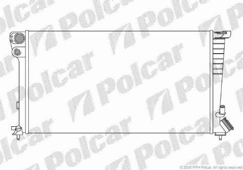 Polcar 235008-8 - Radiateur, refroidissement du moteur cwaw.fr