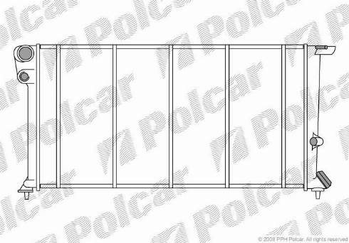 Polcar 235008A6 - Radiateur, refroidissement du moteur cwaw.fr