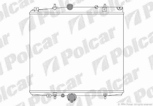 Polcar 238108A1 - Radiateur, refroidissement du moteur cwaw.fr