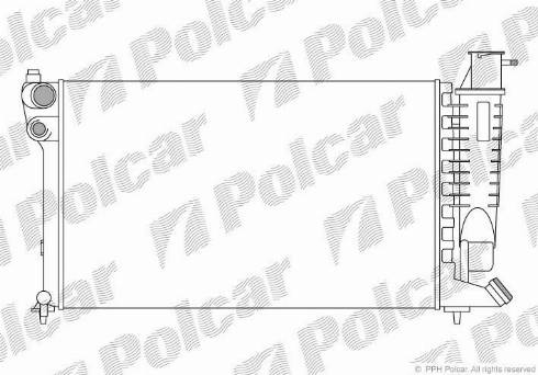 Polcar 232408-8 - Radiateur, refroidissement du moteur cwaw.fr