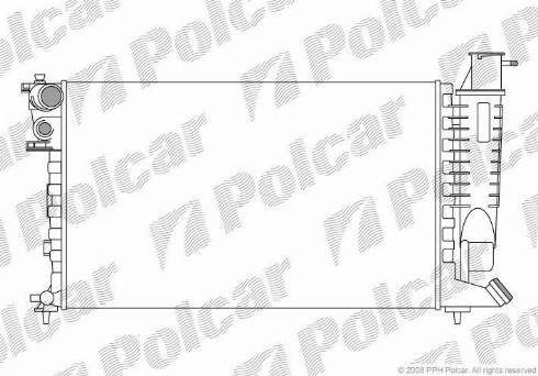 Polcar 232408A8 - Radiateur, refroidissement du moteur cwaw.fr